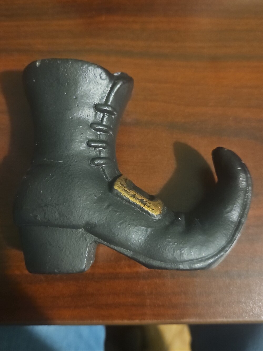 Vintage Cast Iron Taper Candle Holders Halloween Witch's Shoe 3.5 X 3